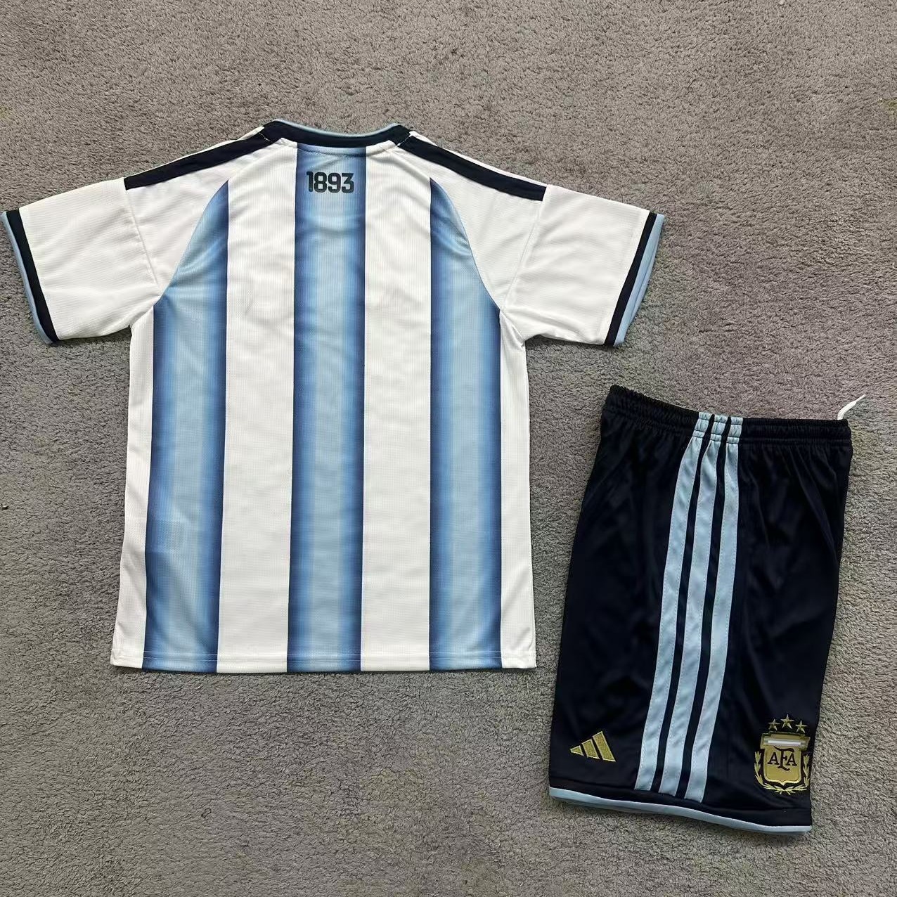 Argentina National Team 2026 World Cup Home Kit Fan Version – Blue & White Stripes with Gold AFA Badge