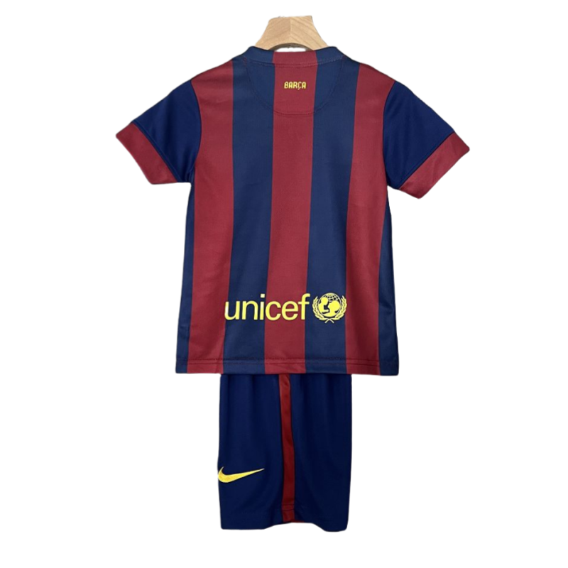 14-15 Barcelona Home Retro Kids Kit Football Jersey