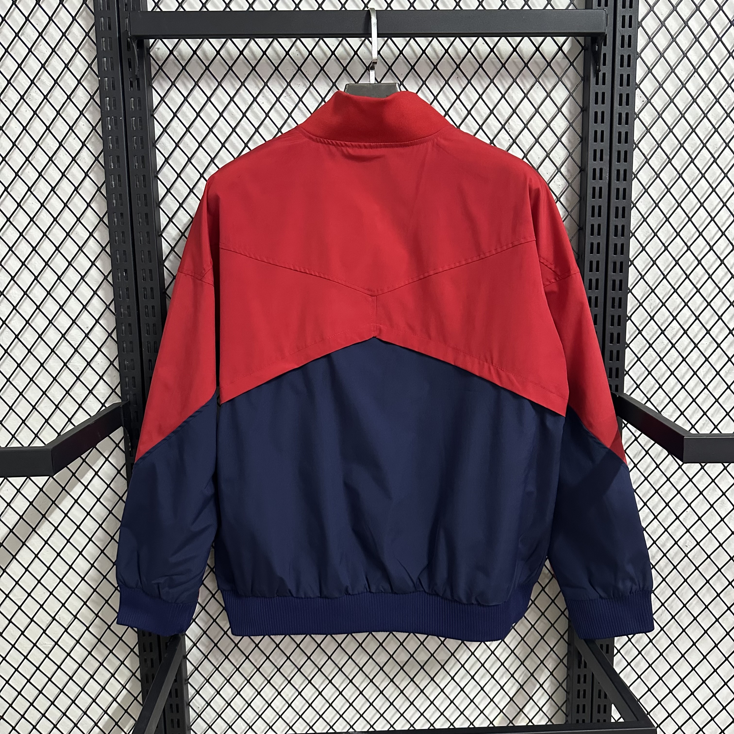 25-26 Basarona Blue with Red Waterproof Training Windbreaker