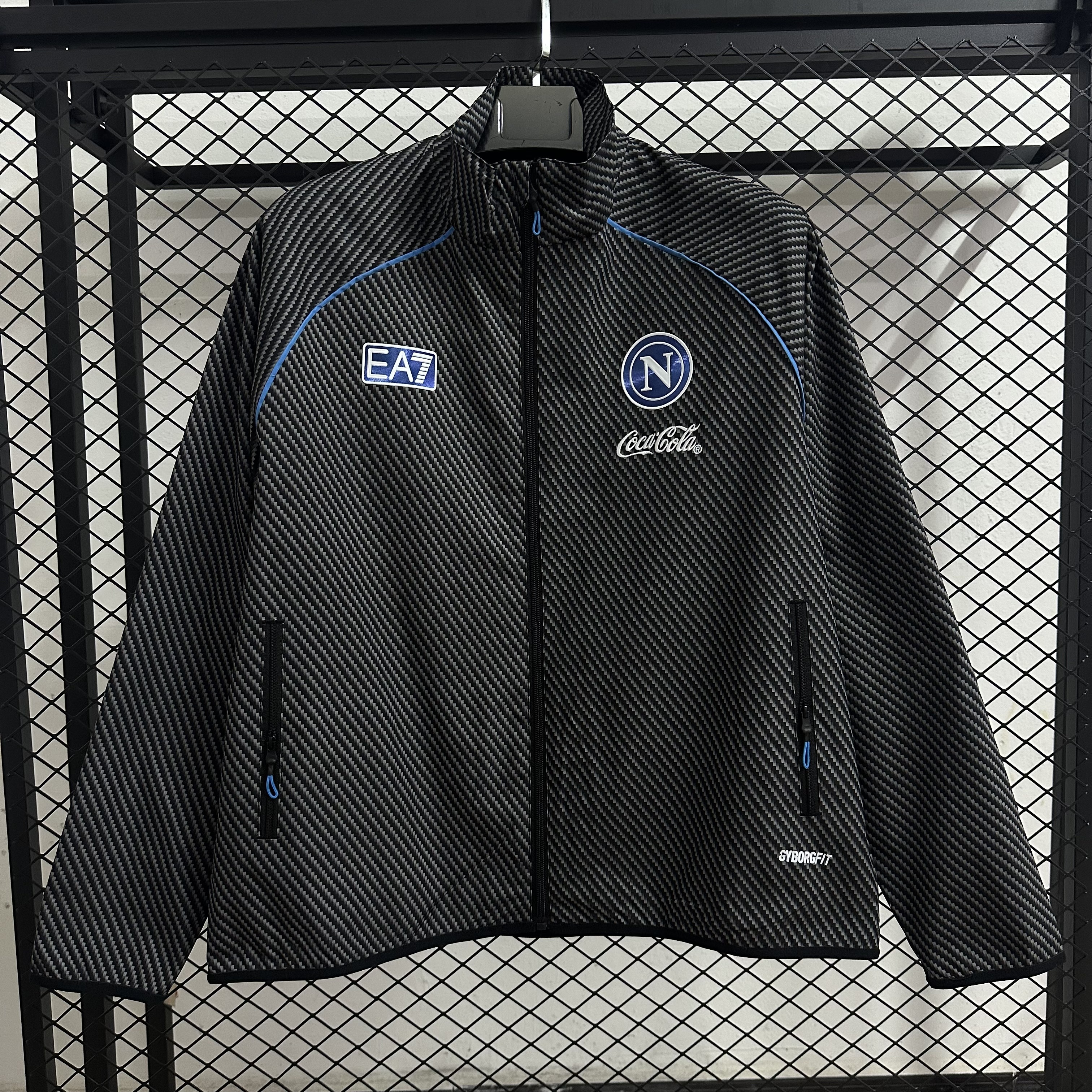 25-26 Naples transfer printed black waterproof windbreaker