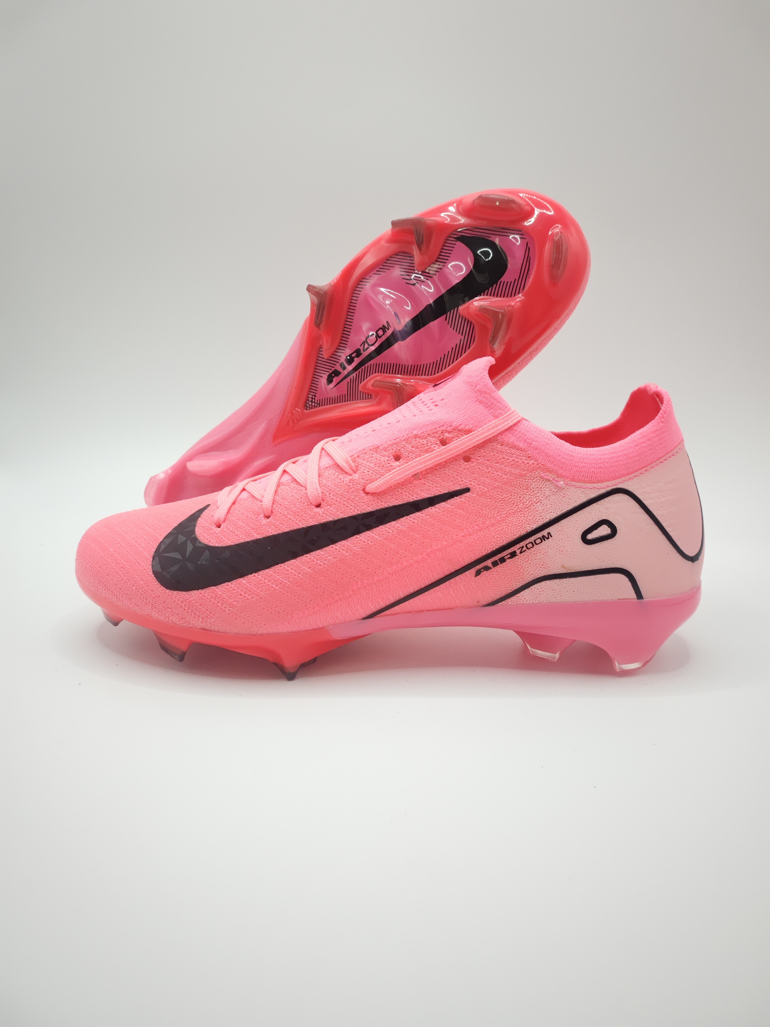 Nike Mercurial 16 FG Soccer Cleats with Built-in Bonded Pack: Full Air Cushion for All-Game Comfort, Waterproof Knit for Rainy Pitches