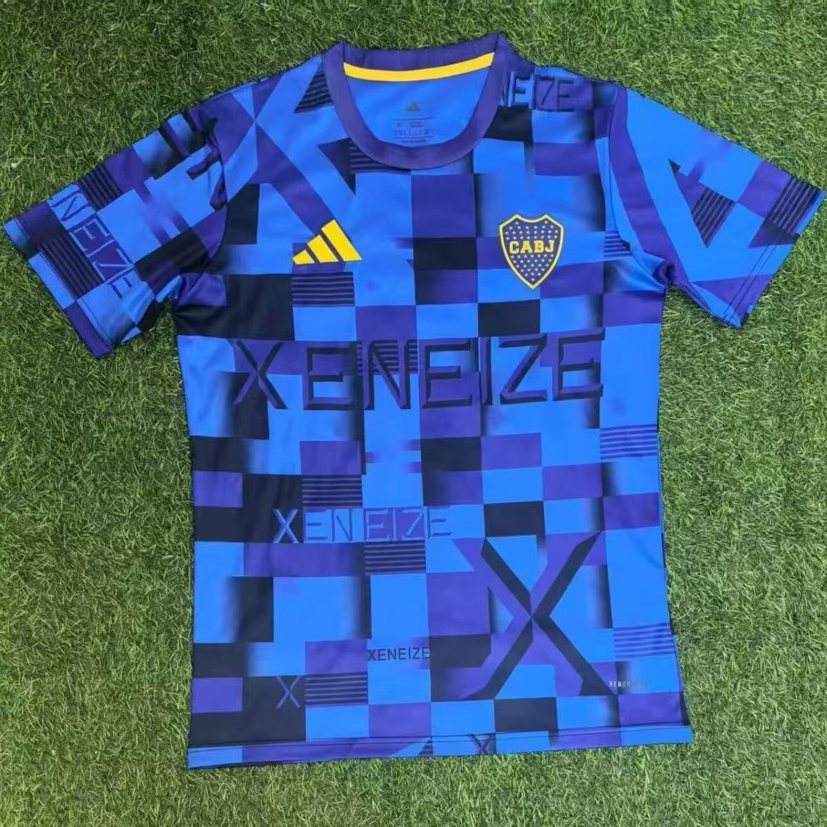 Boca Juniors 2025/26 Xeneize Special Edition Third Jersey - Blue Pixel Pattern Fan Version