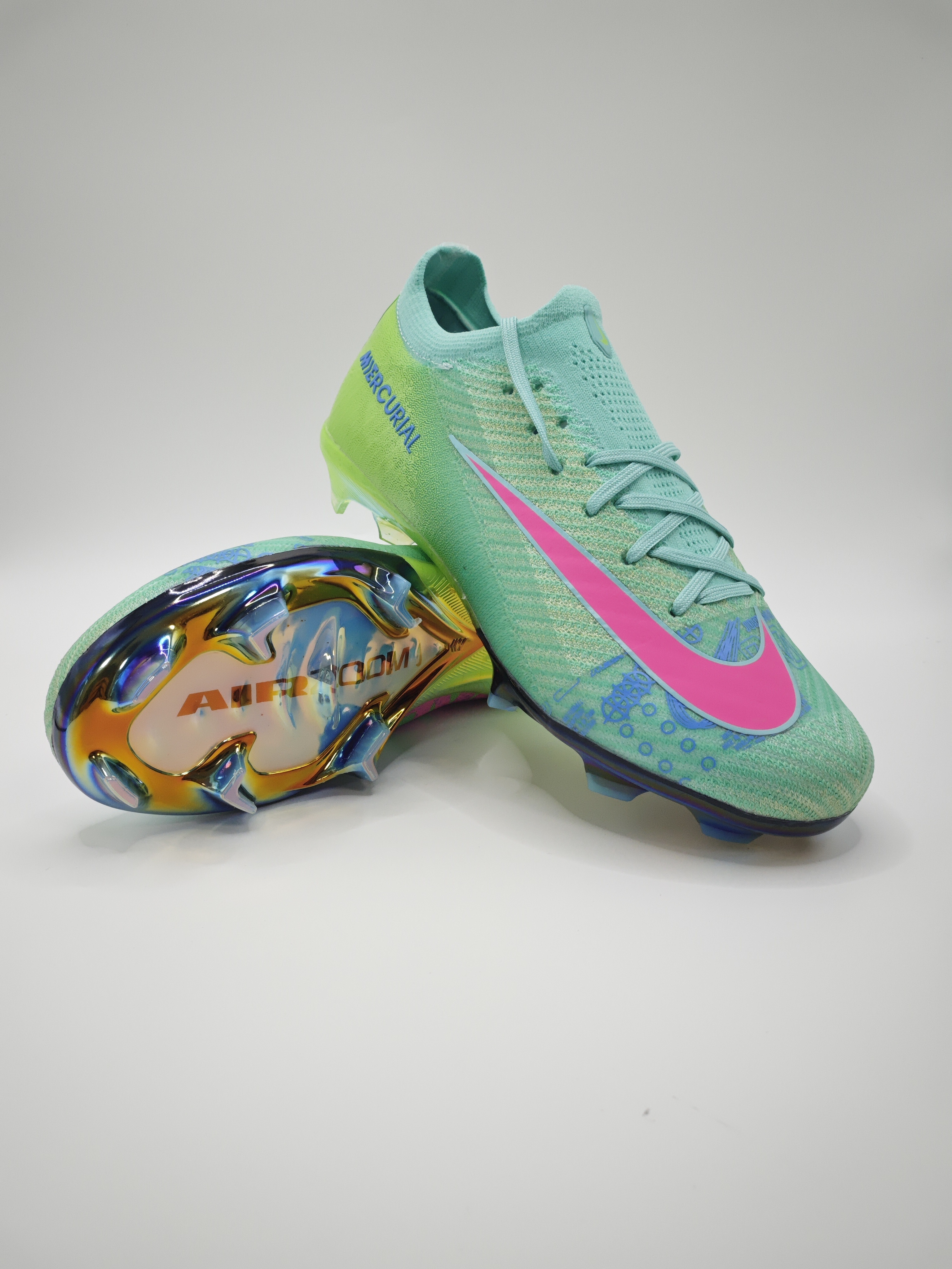 Nike Mercurial 16 with Built-in Bonded Pack - Full Air Cushion, Waterproof Knit FG Soccer Cleats