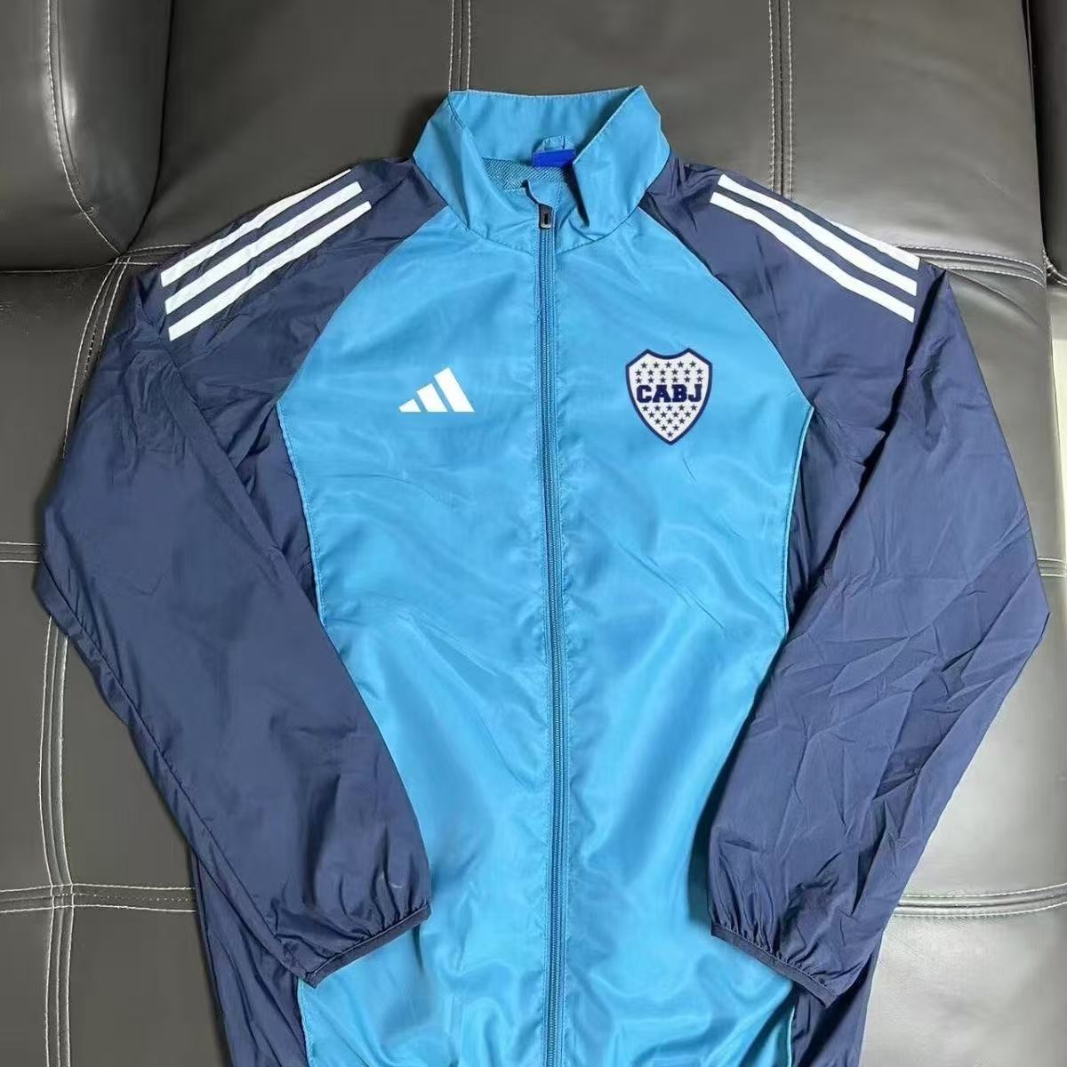 Boca Juniors 2025 Training Windbreaker Jacket Light Blue Navy CABJ Tracksuit Top